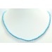 Beautiful single 1 Line Natural blue turquoise Beads Stones NECKLACE 19 inch